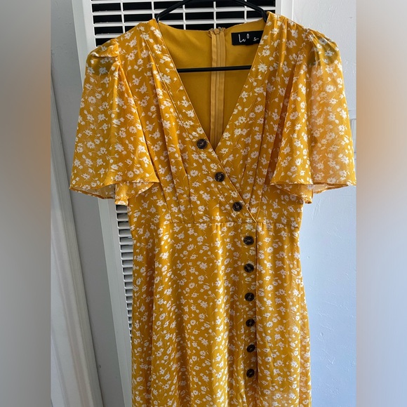 Lulus After Bloom Delight Golden Floral Midi Dress - Picture 3 of 9